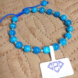 Blue Apatit healing stone bracelet